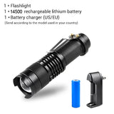 Mini LED Flashlight with Adjustable Focus