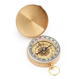 Mini Pocket Brass Golden Luminous Compass