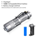 Mini LED Flashlight with Adjustable Focus