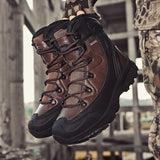 Leather Men Ankle Military Combat Boots