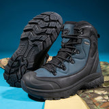 Leather Men Ankle Military Combat Boots